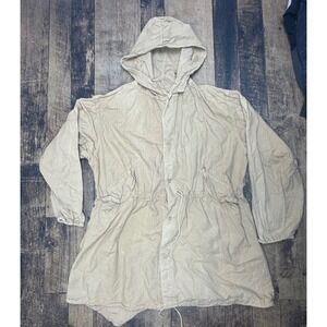 VINTAGE US MILITARY M1950 PARKA FIELD OVERWHITE TAN SIZE‎ SMALL
